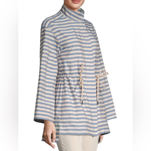 Lafayette 148 New York Jayna Striped Drawstring Jacket Multi Size XL NWT - Picture 3 of 8
